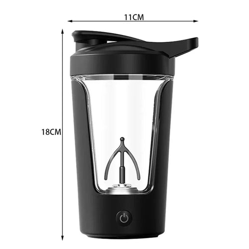 450ml Protein Shaker Bottle Portable USB Charging Fitness Blender Cup Meal Replacement Mixer Bottle for Home Gym Rechargeable